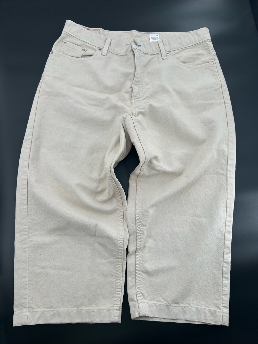 Levi’s Misses Cropped Wide Leg Beige Slacks Vintage 16